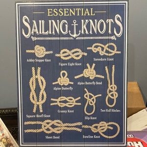 NWT wood Sailing Knots wall art